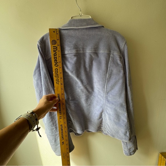 CHADWICK’S Ladies’ fitted periwinkle / lilac corduroy jean jacket, size S - Picture 6 of 7